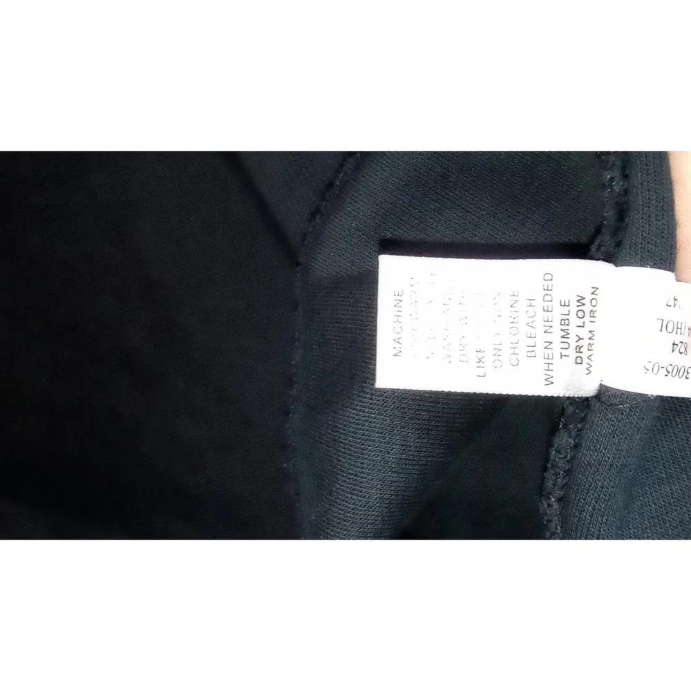 Banana Republic Men L/S  1/4 Zip Pullover Sweatshirt Black Size XL  100% COTTON